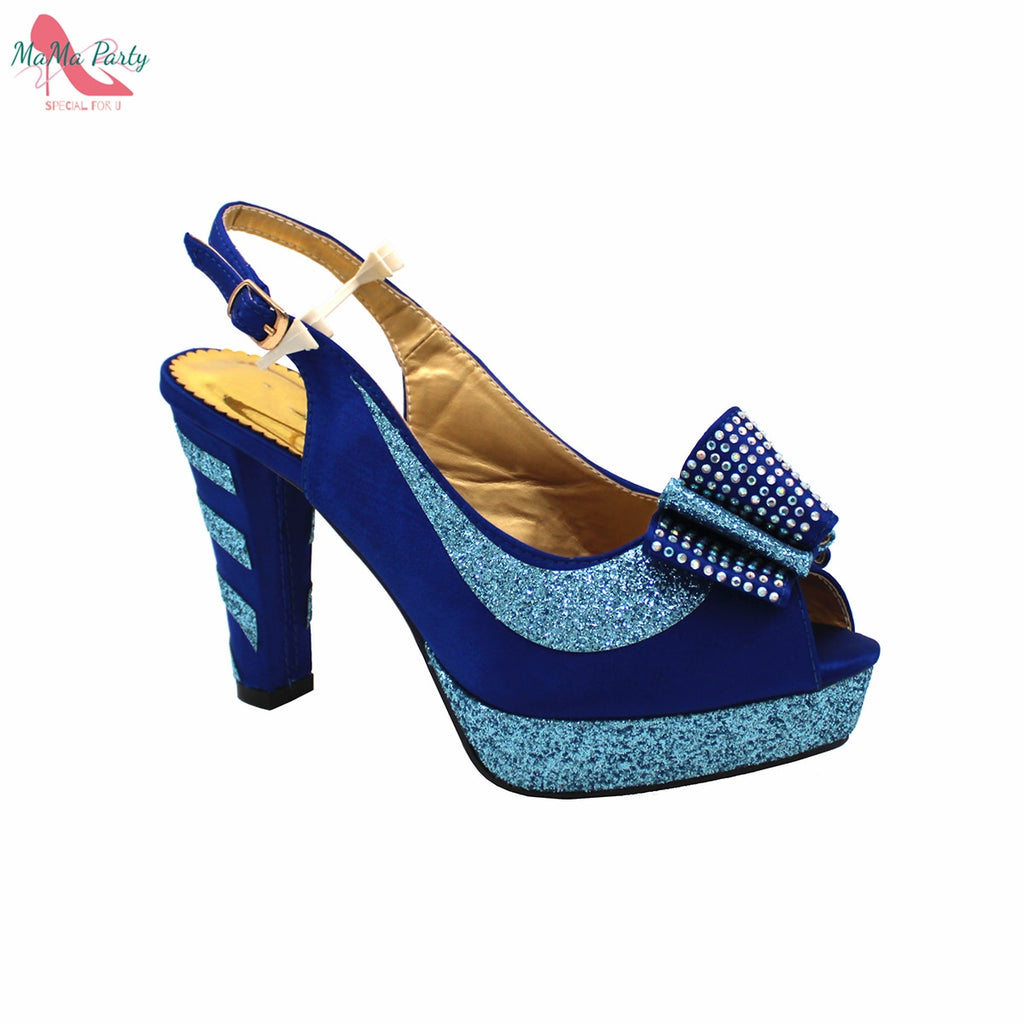 Slingbacks Sandals with Platform iAfrican Women Shoes and Bag Set