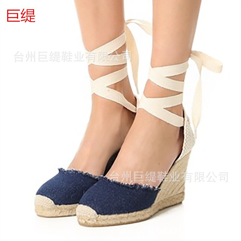 Wedges Sandals High Heels Summer Shoes Round Toe muffin with Casual Woman Peep Toe Platform Sandals