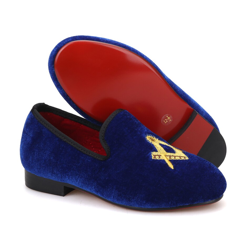 Velvet Shoes Red cotton comfortably insole Party and birthday Loafers