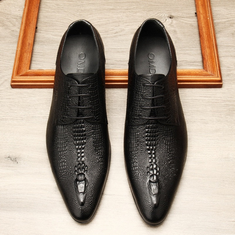 Handmade Mens Wedding Oxford Genuine Leather Dress Shoes