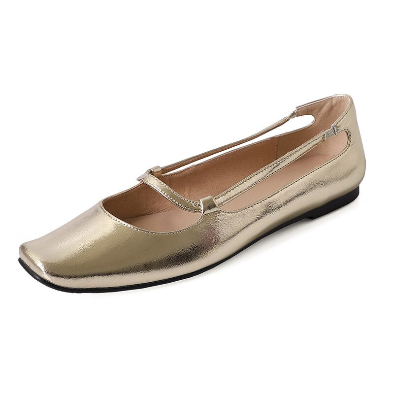 sheepskin square low heel silver simple  women sandals