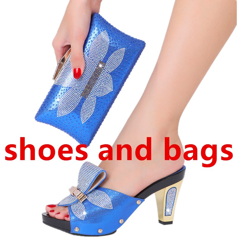 African Women Shoes With Matching Bags Italian Shoe And Bag Set For Party Ladies Wedges Shoes Summer Styles