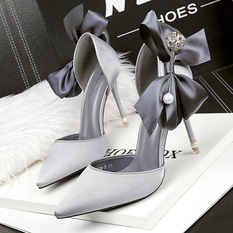 Bow-knot Women Pumps Designer Shoes High Heels Sandals