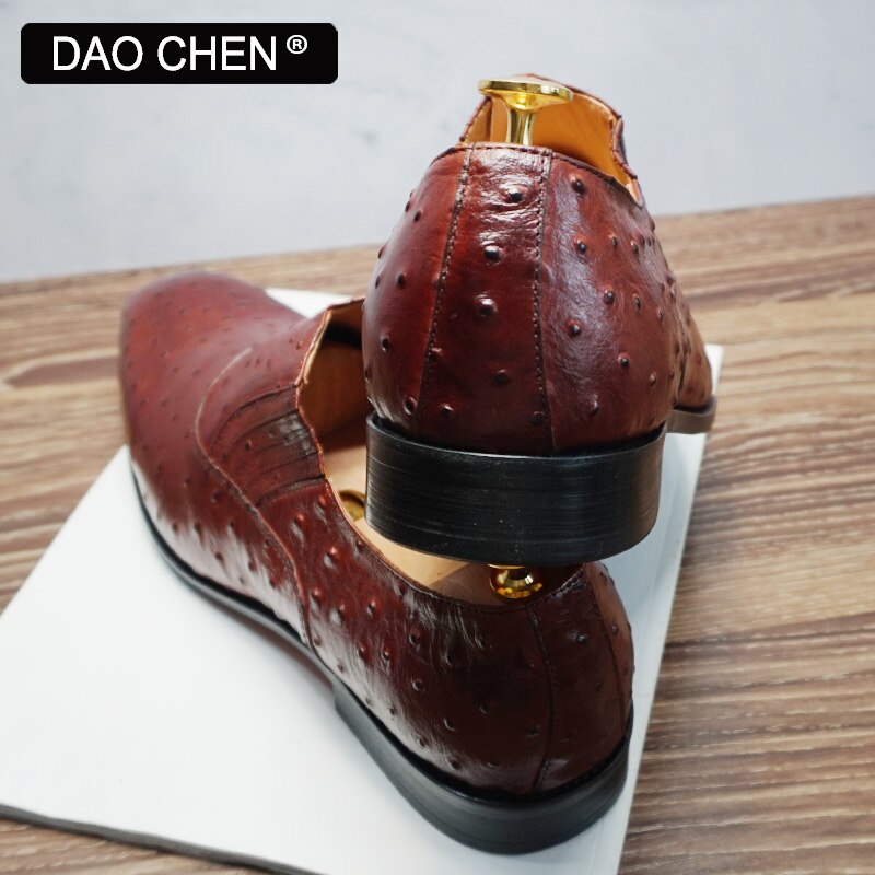 BROWN SLIP ON SHOES WEDDING PARTY OFFICE LEATHER SHOES FOR MEN