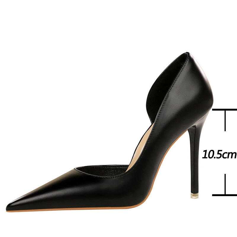HIGH  Quality Leather High Heels Fashion Stiletto Luxurious Elegant Pumps