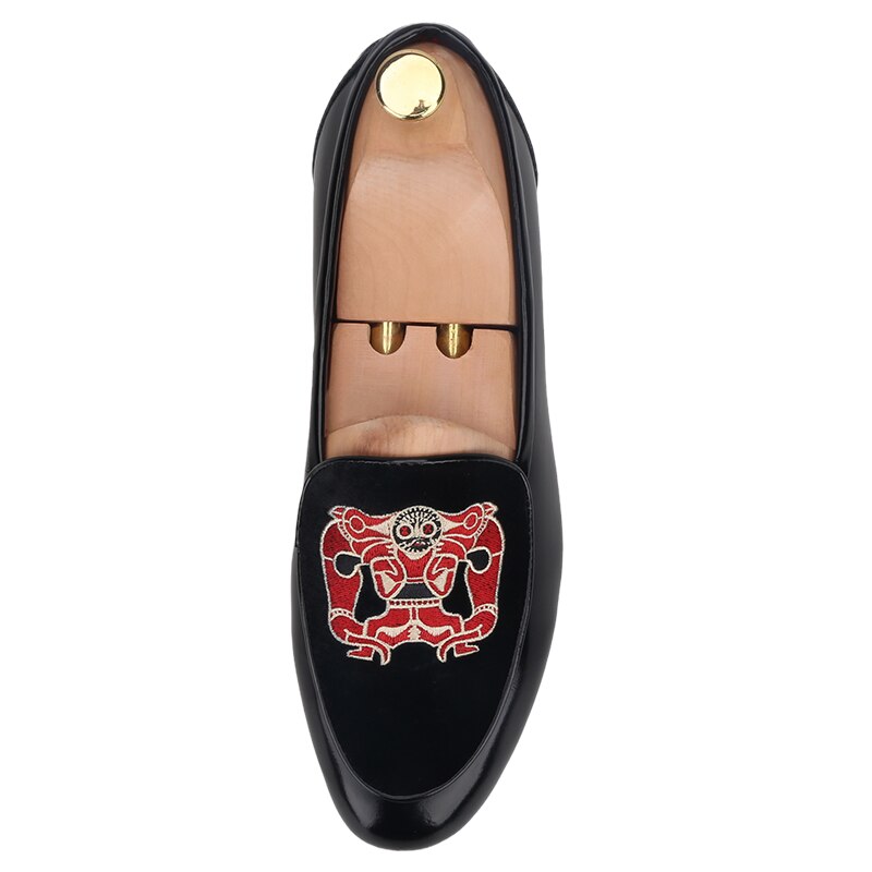 Black Cowhide And Suede Loafers