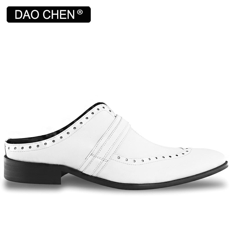 WHITE POINTED TOE CASUAL  BREATHABLE COMFORTABLE LEATHER SHOES