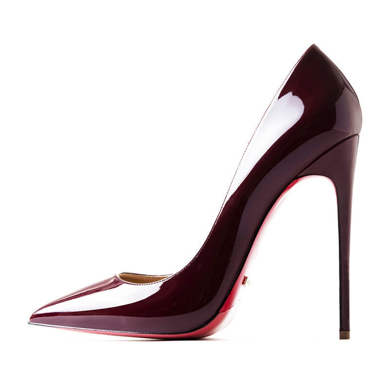 Luxury Brand Women Red Pumps Pointed Toe Thin Heel High Heels