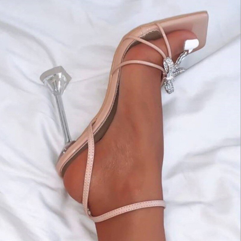 Rhinestone Bow-knot Pumps Women Sandals Jelly Pumps