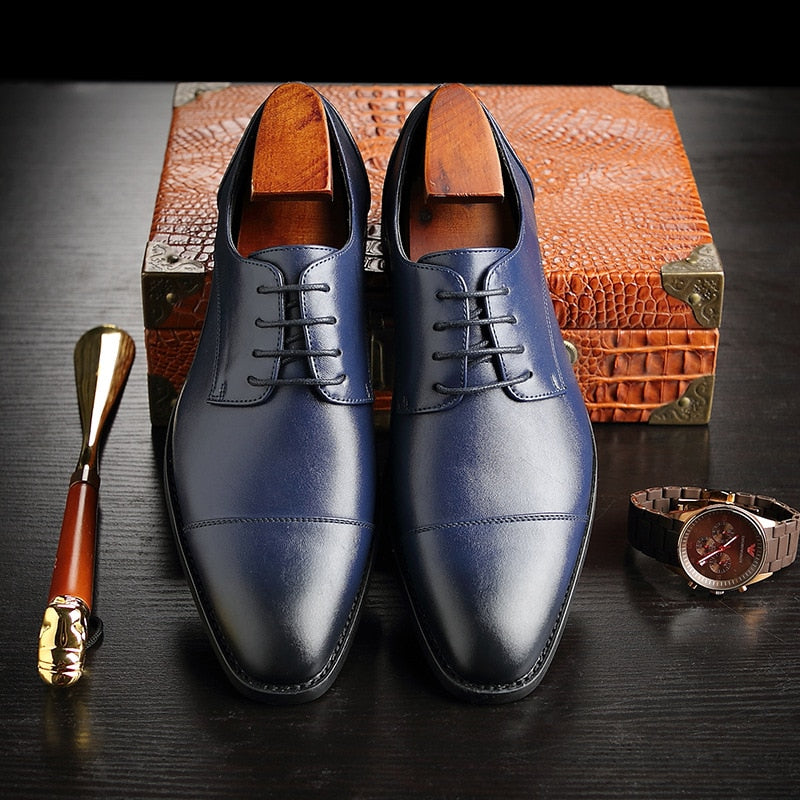 Retro Business Leather Shoe FlatsOxfords