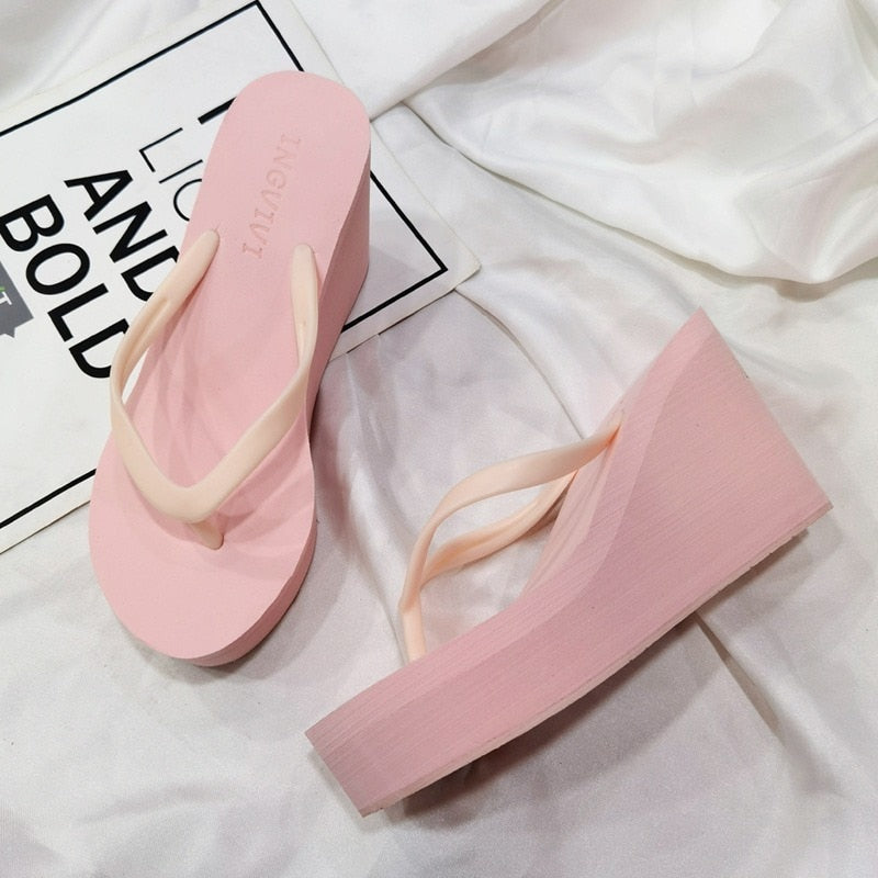 Comfort Summer Women Wedge Platform Slippers Shoes