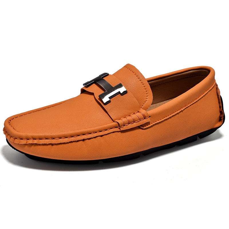Penny Loafers Genuine Leather Fashion Moccasin Driving Shoes Casual Slip On Flats Boat Shoes