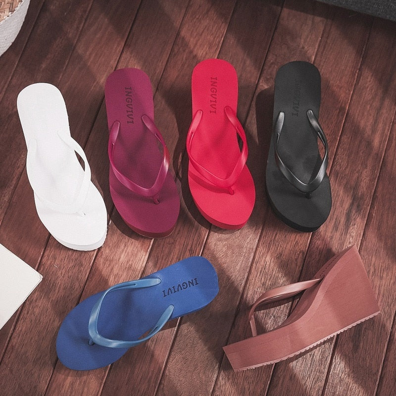Comfort Summer Women Wedge Platform Slippers Shoes