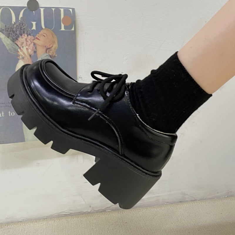 Wild Black Retro Mary Jane Shoes Lolita Platform Shoes