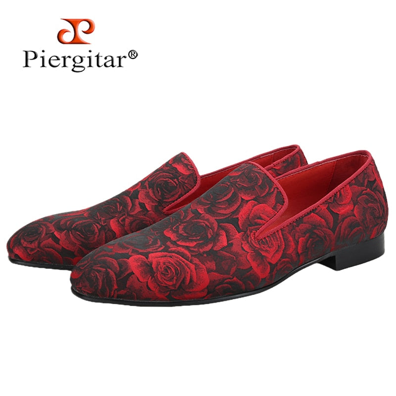 Three Dimensional Flower Jacquard Fabric Loafers
